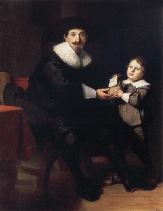 REMBRANDT Harmenszoon van Rijn Jean Pellicorne and His Son Casper China oil painting art